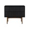Armen Living Carnaby 2 Drawer Nightstand in Black Brushed Oak and Bronze LCCFLABL - alternate 1
